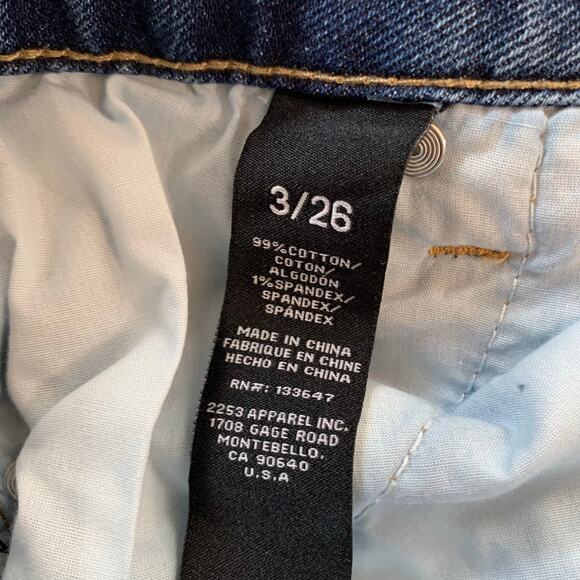 BCBGeneration High Rise Wide Leg Jeans Distressed Frayed Hem Women's 3 26 - Picture 10 of 11